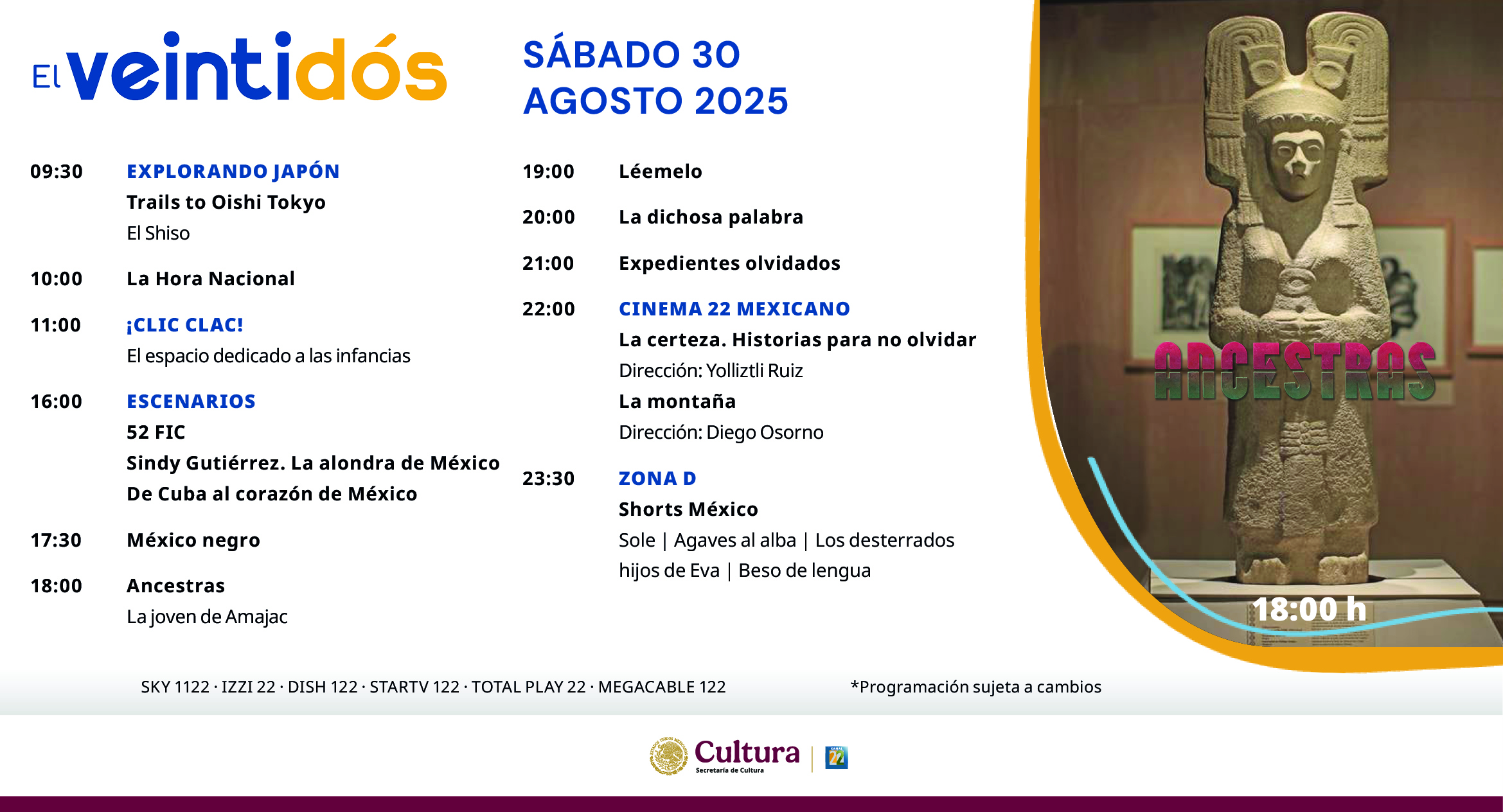 Programación Sábado