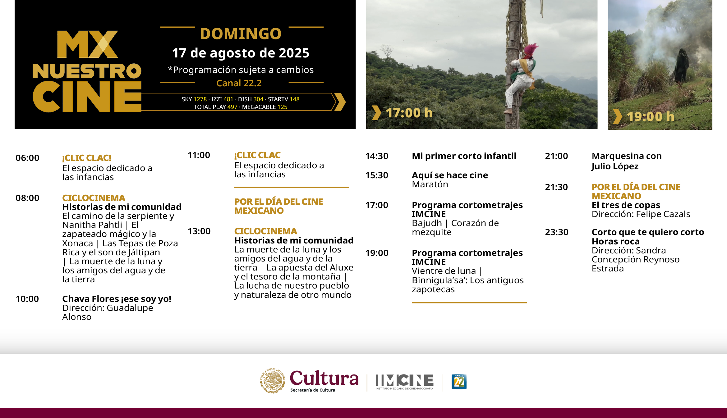 Programación Domingo