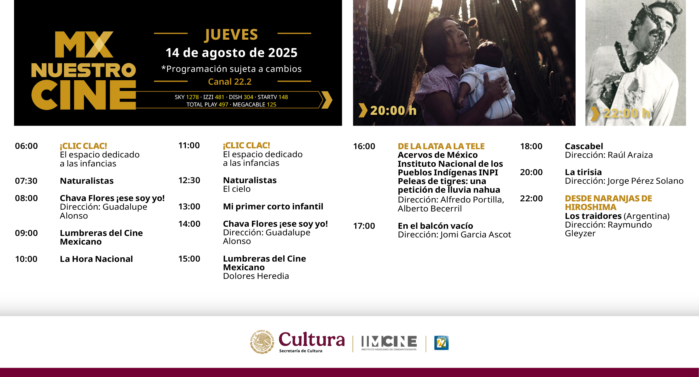 Programación Jueves
