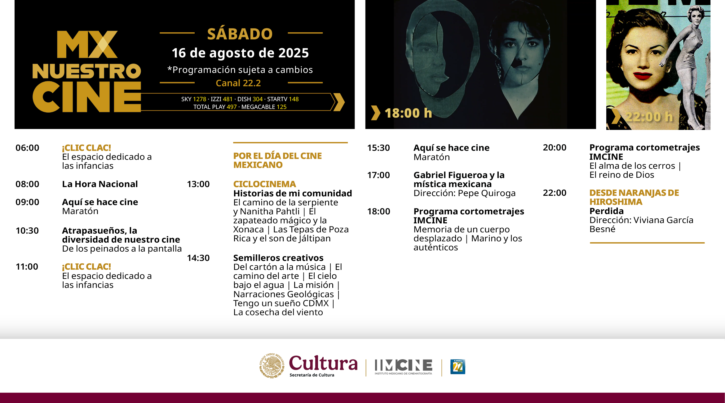 Programación Sábado