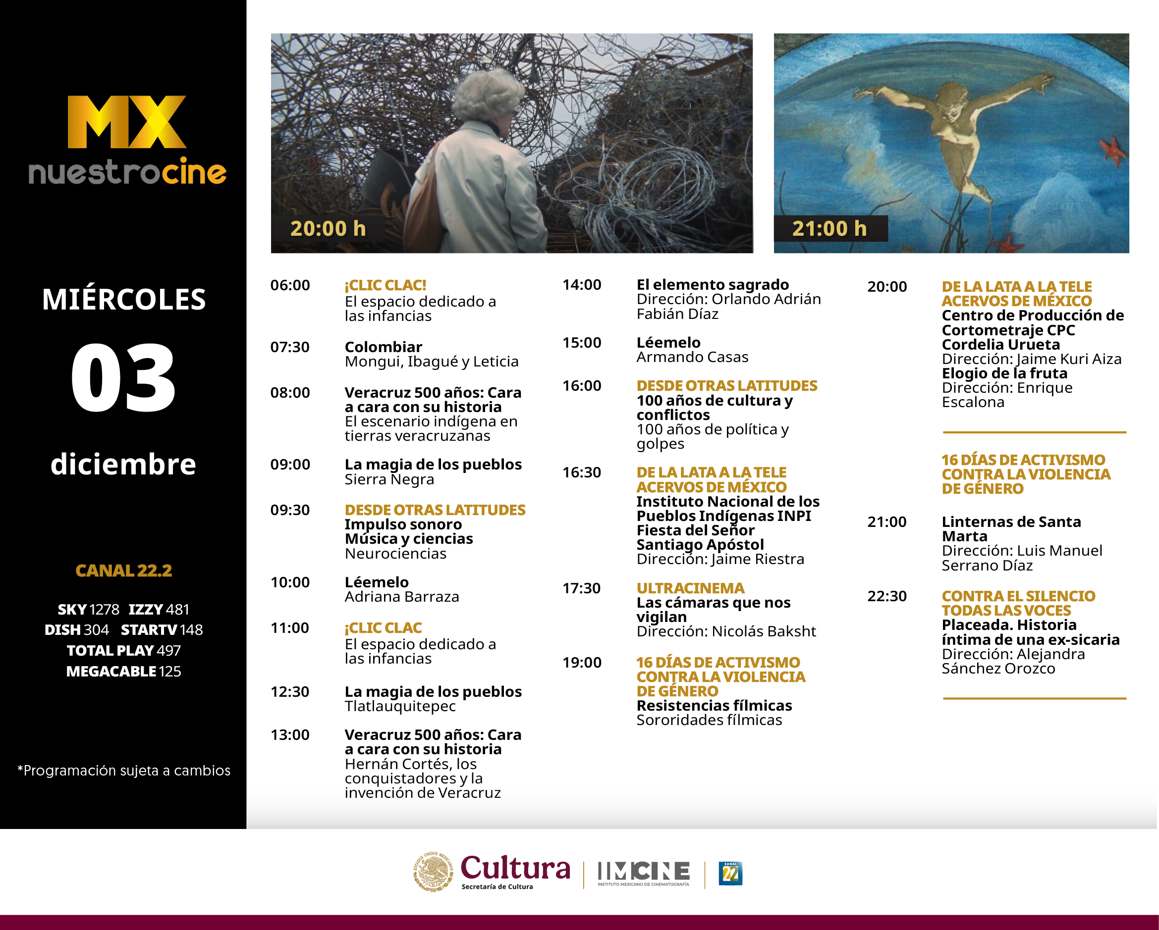 Programación Miércoles