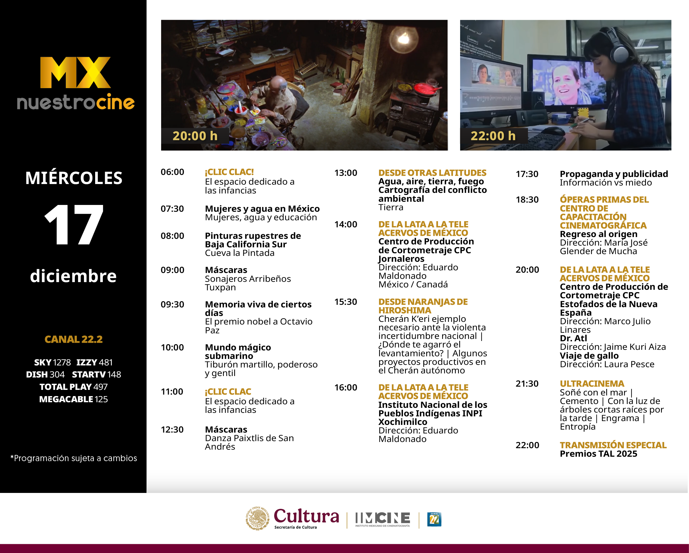 Programación Miércoles