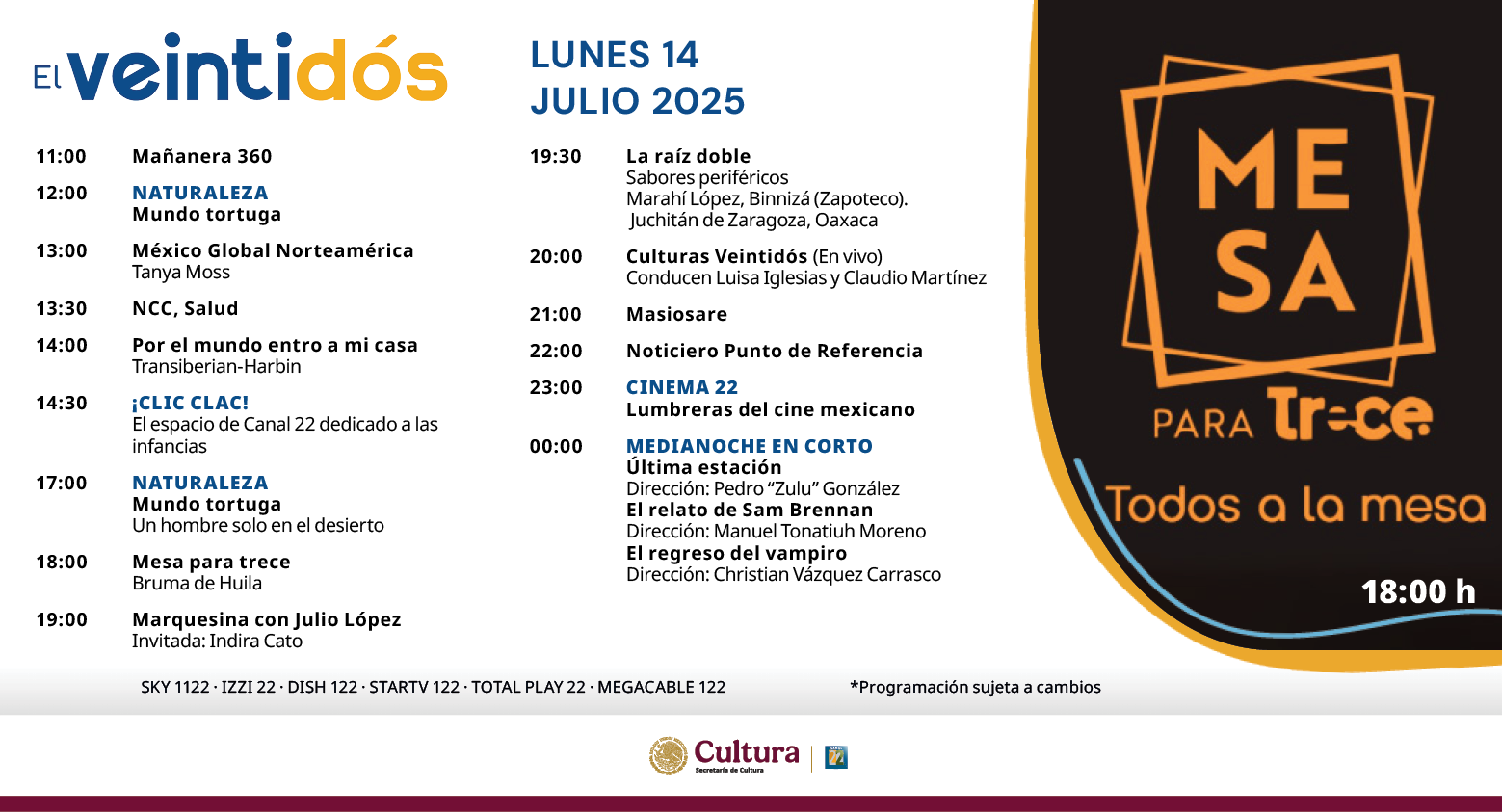 Programación Lunes