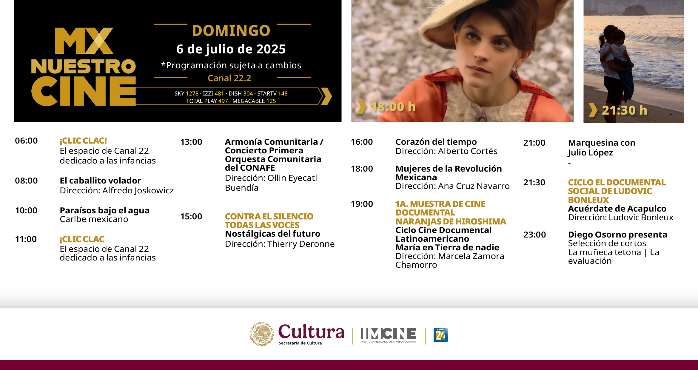 Programación Domingo