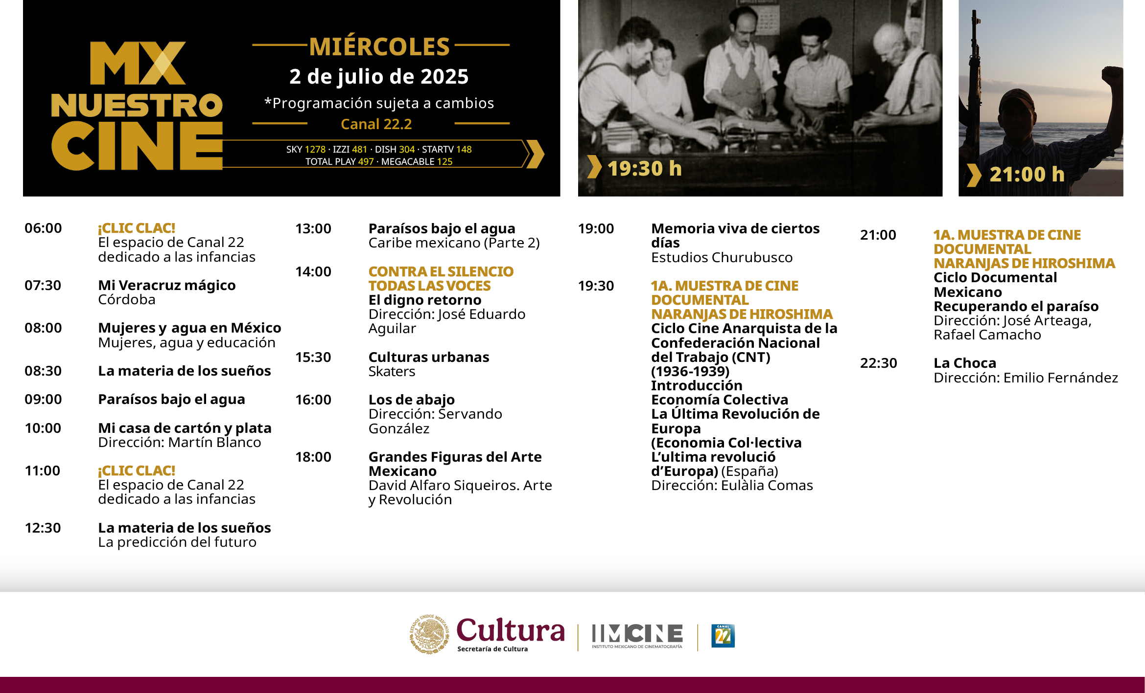 Programación Miércoles