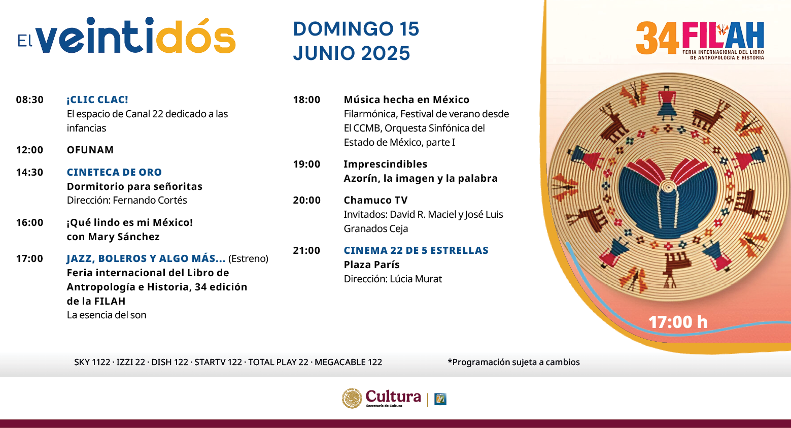 Programación Domingo