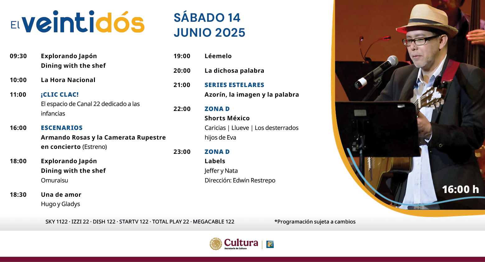 Programación Sábado