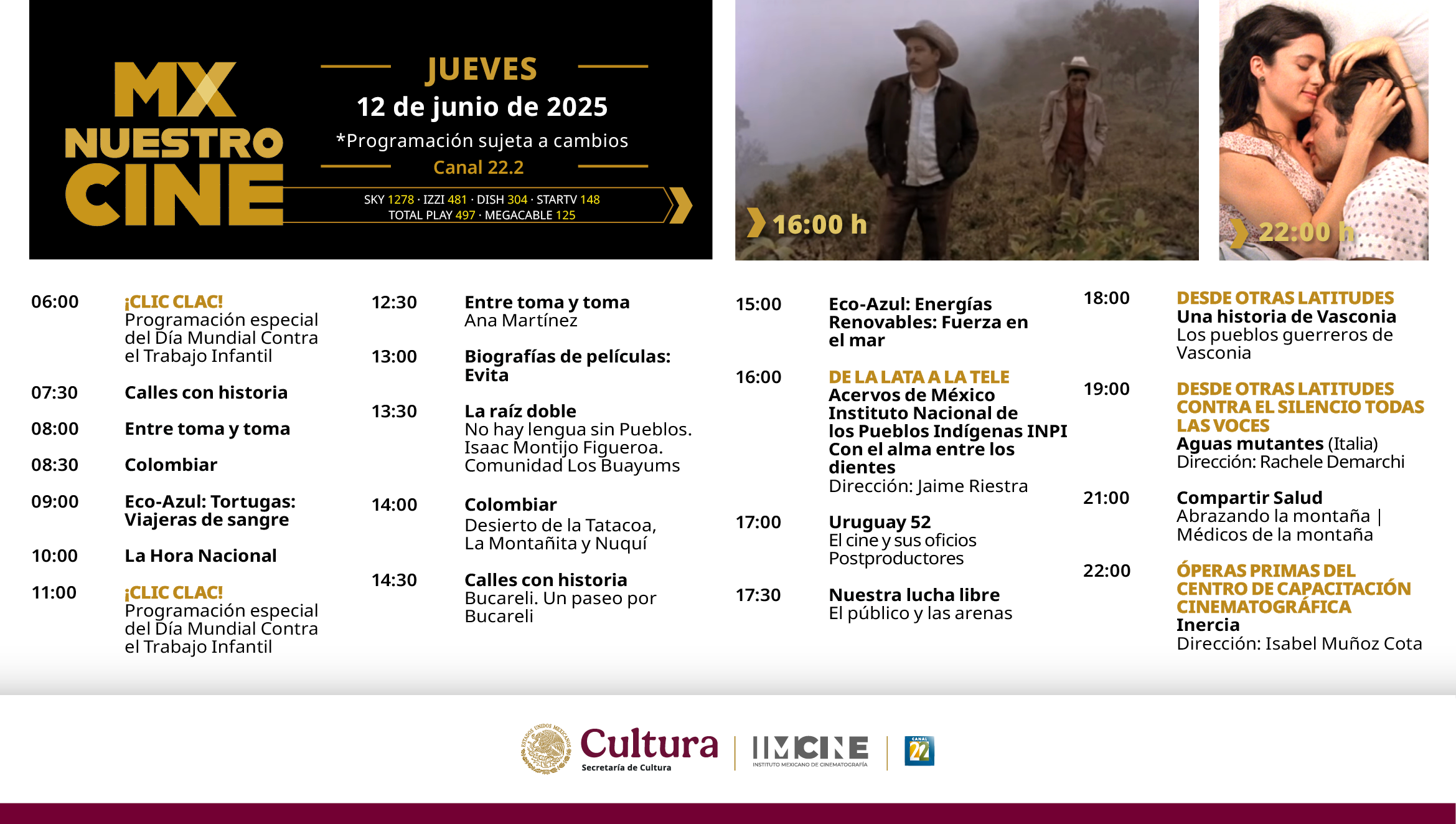 Programación Jueves