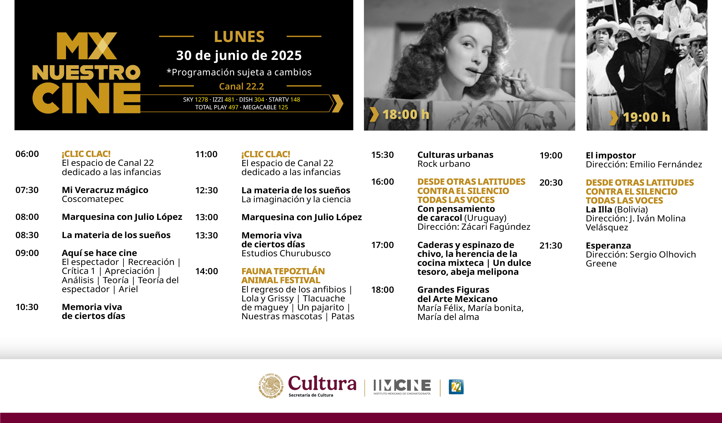 Programación Lunes