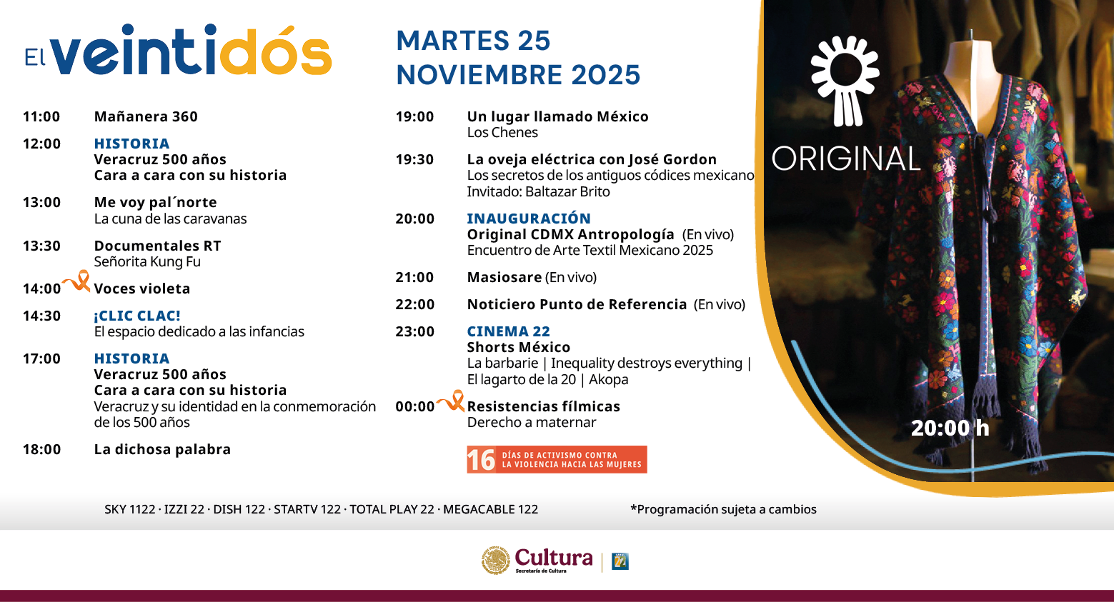 Programación Martes