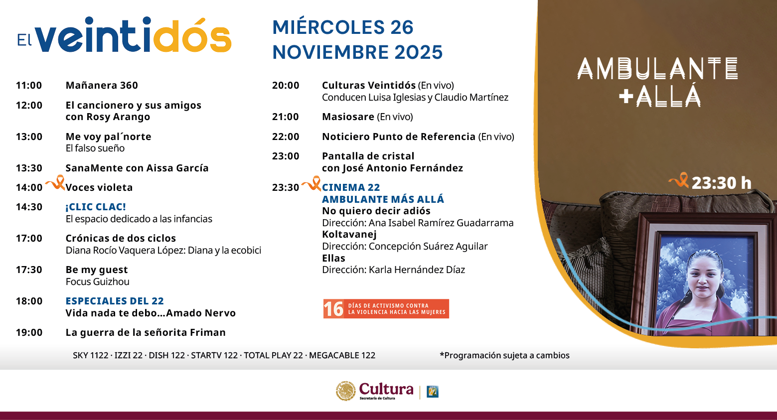 Programación Miércoles