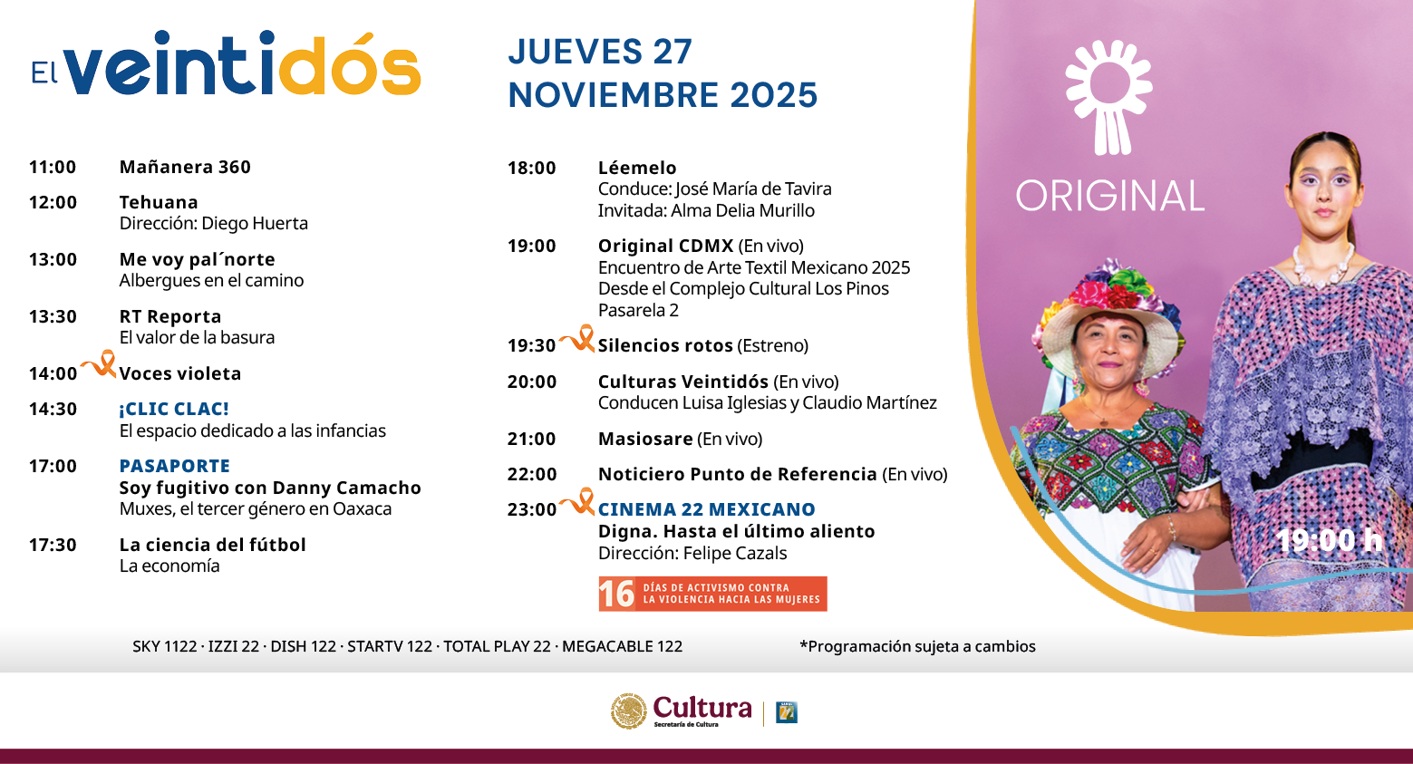 Programación Jueves