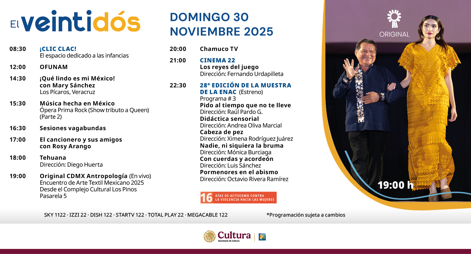 Programación Domingo