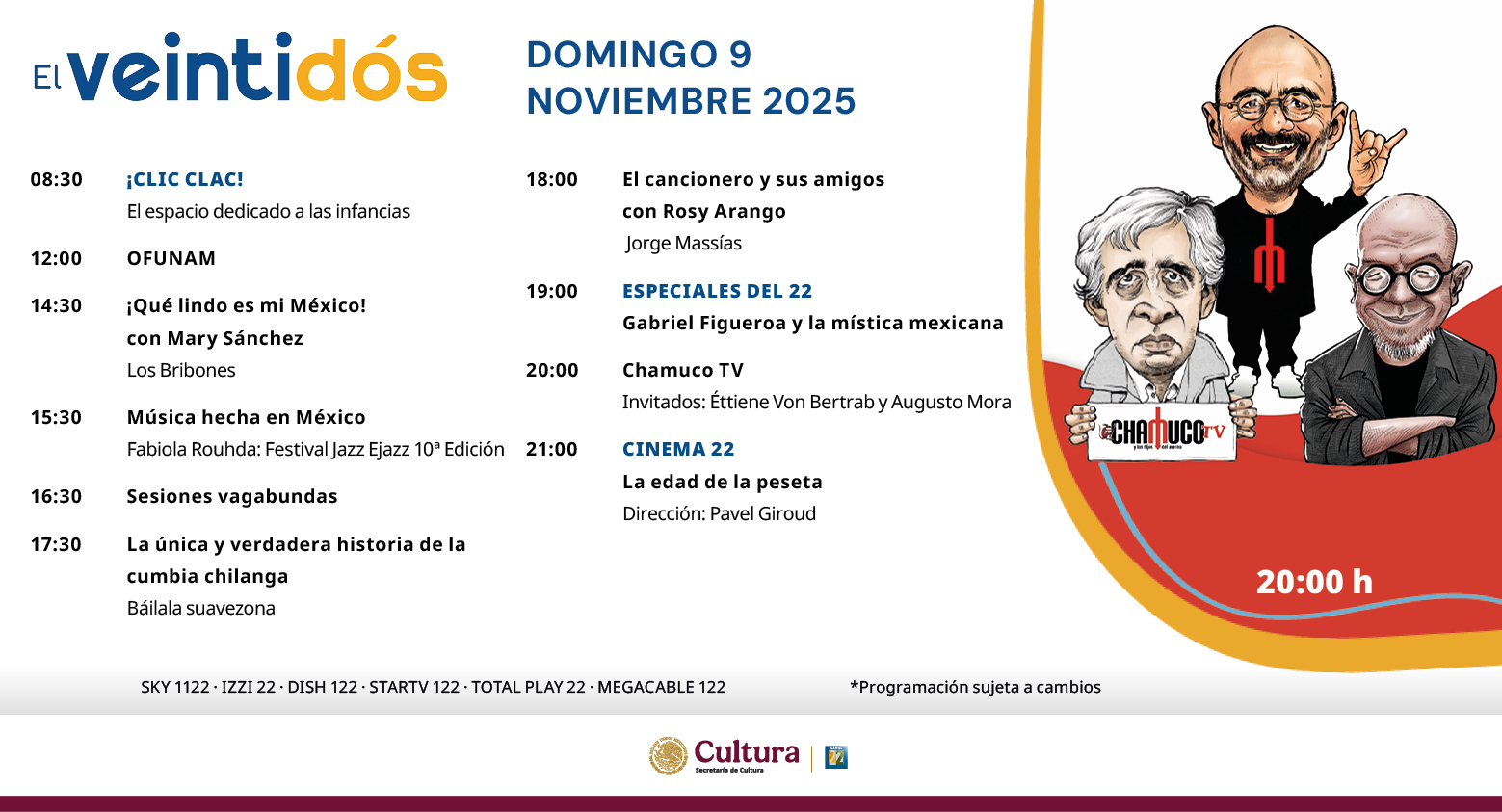 Programación Domingo