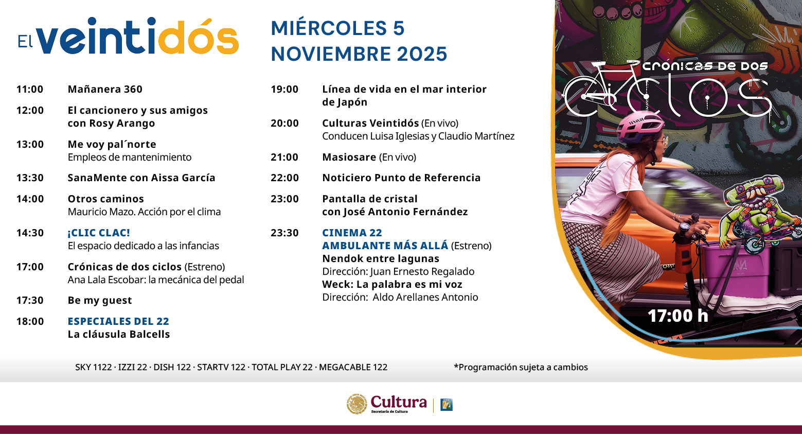 Programación Miércoles