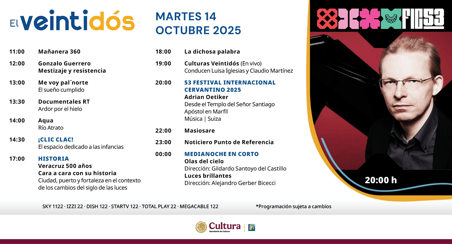 Programación Martes