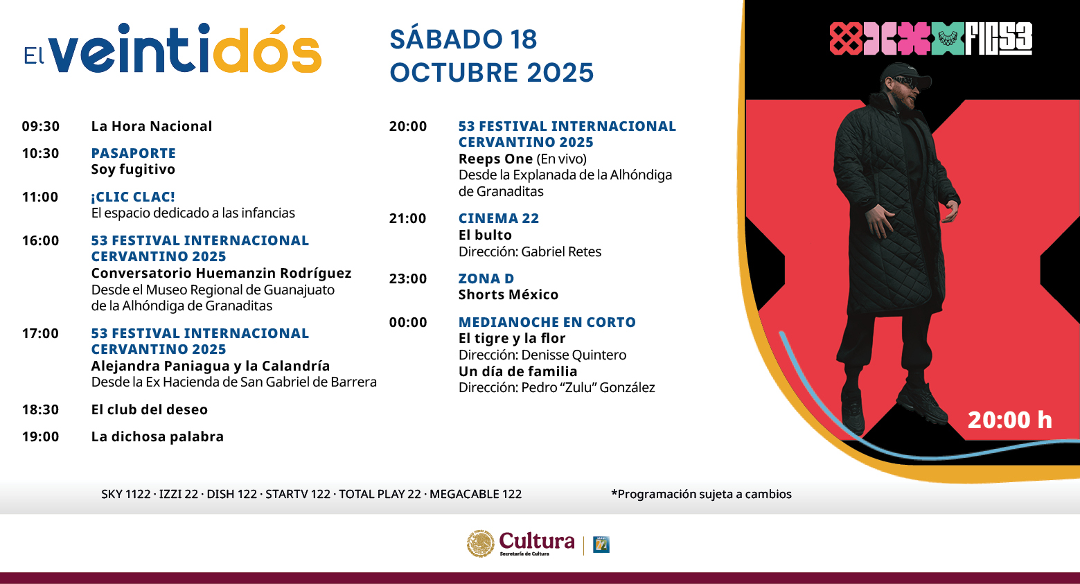 Programación Sábado