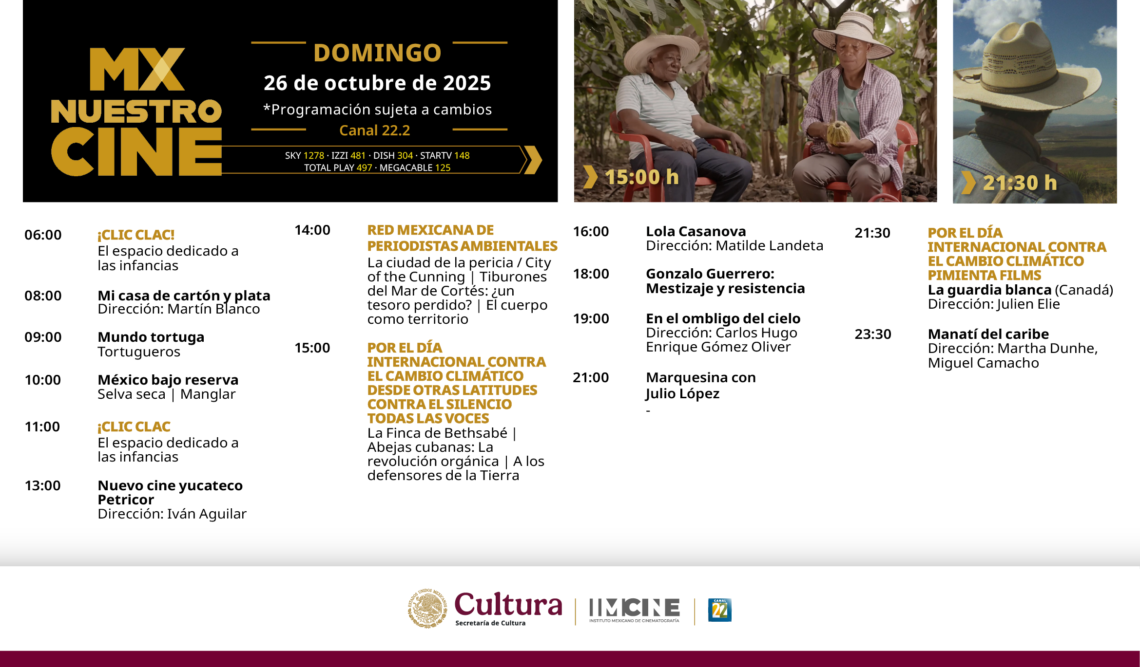 Programación Domingo
