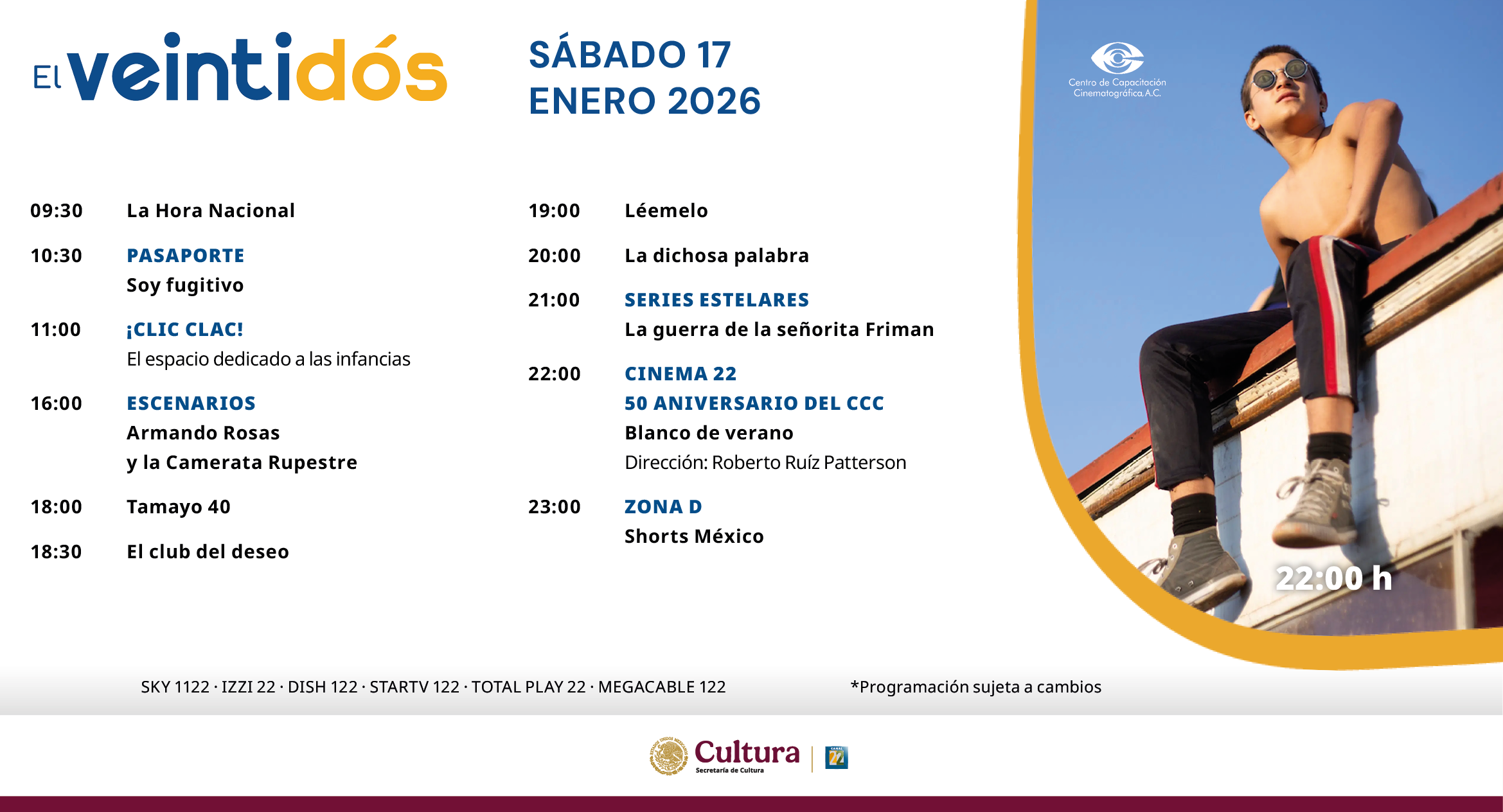 Programación Sábado