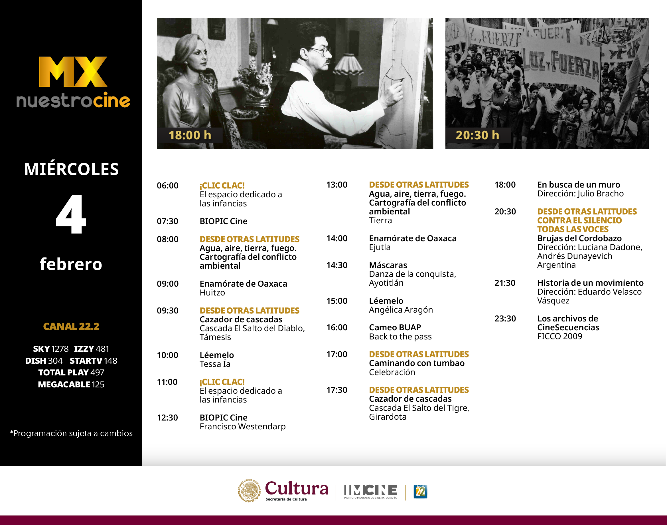 Programación Miércoles