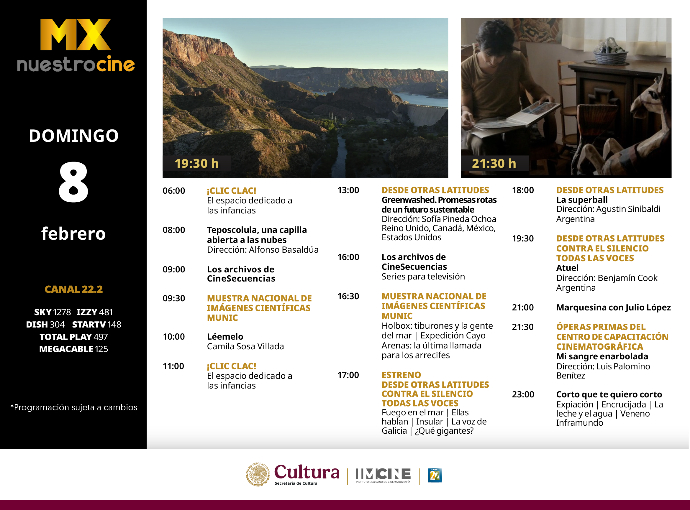 Programación Domingo