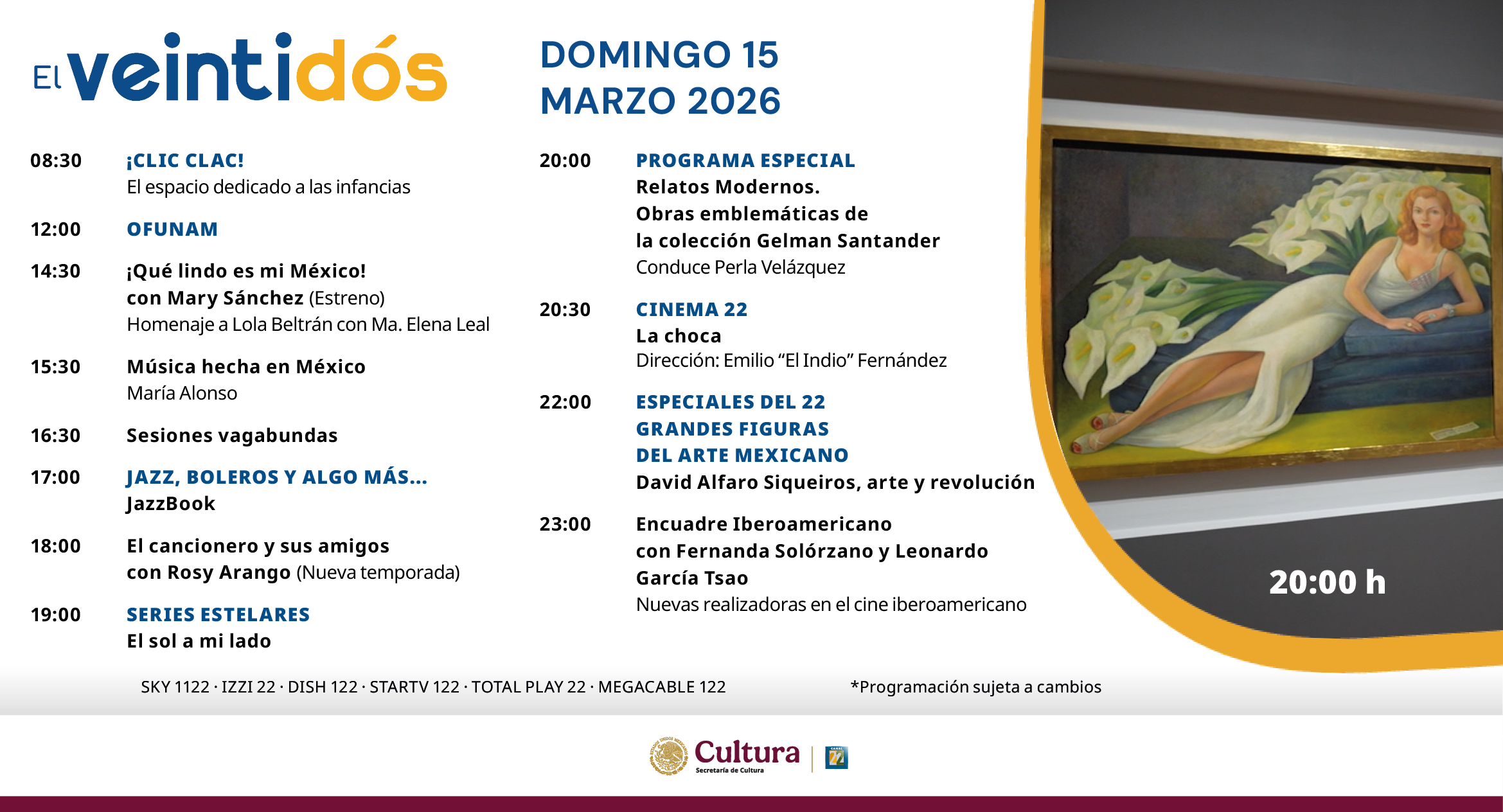 Programación Domingo