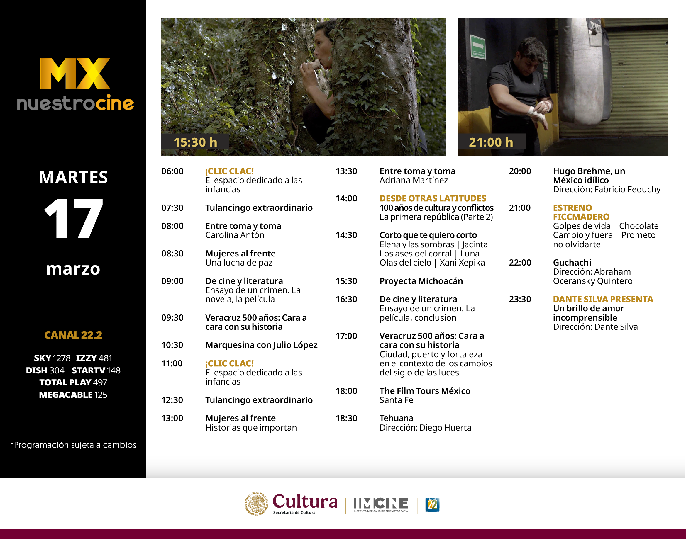 Programación Martes