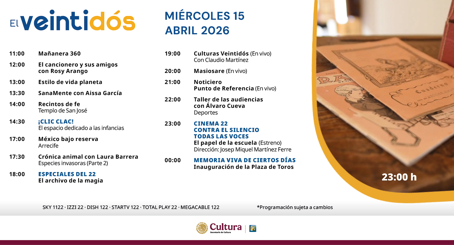 Programación Miércoles