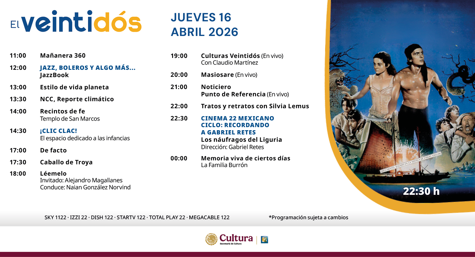 Programación Jueves