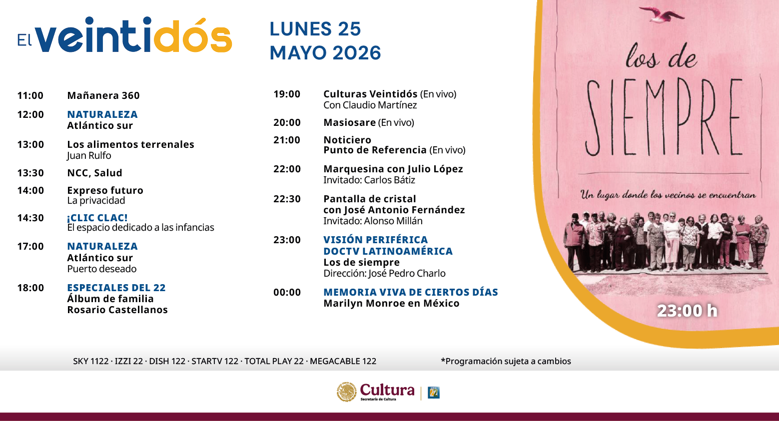 Programación Lunes