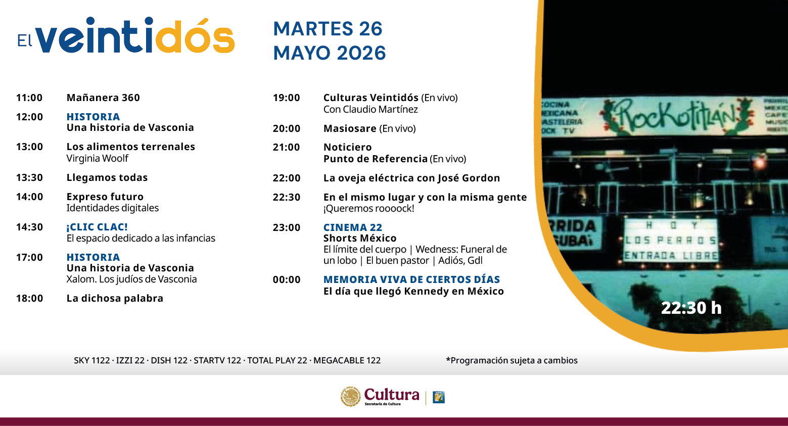Programación Martes