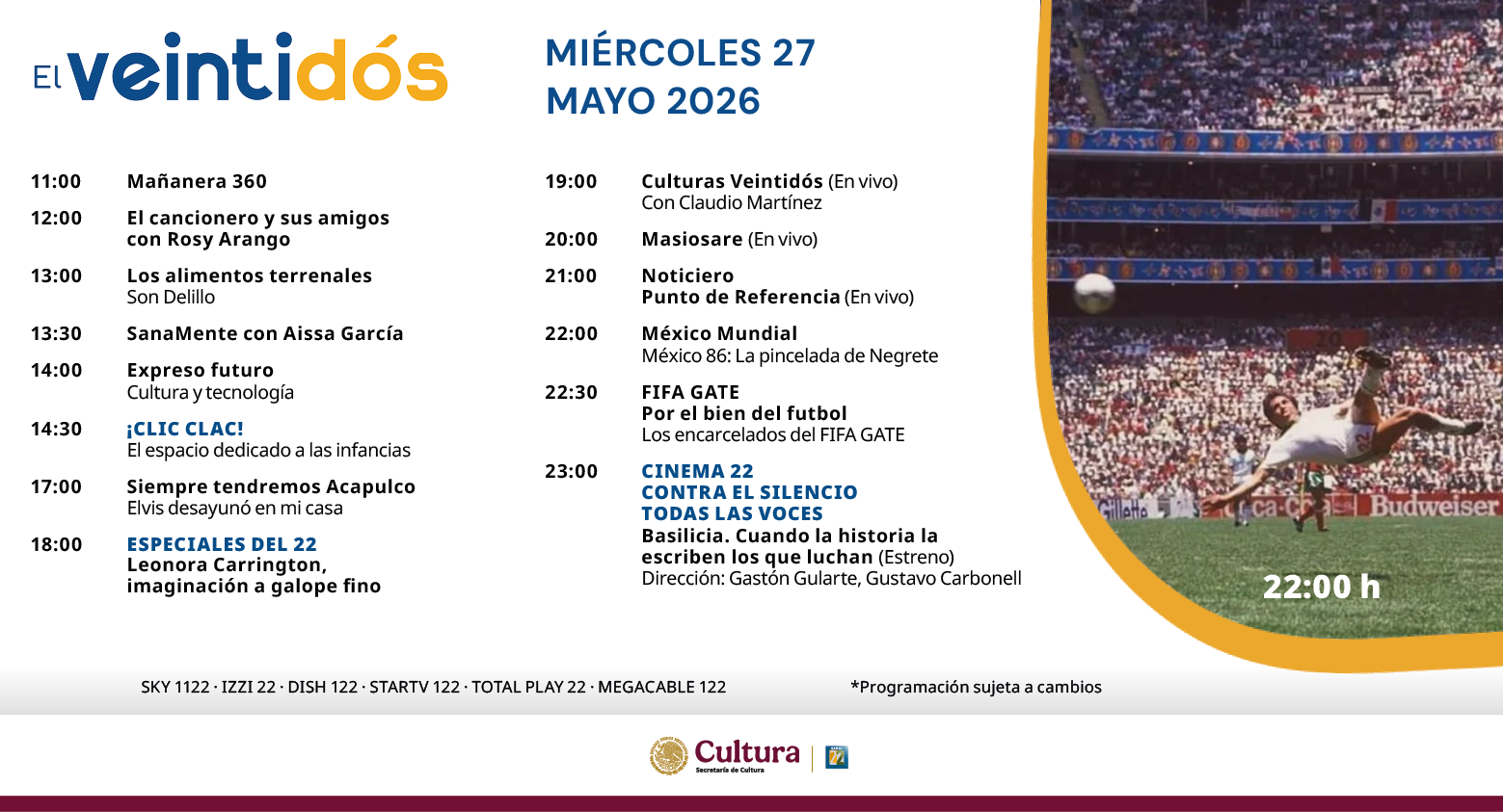 Programación Miércoles