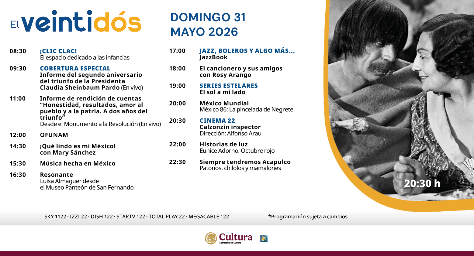 Programación Domingo