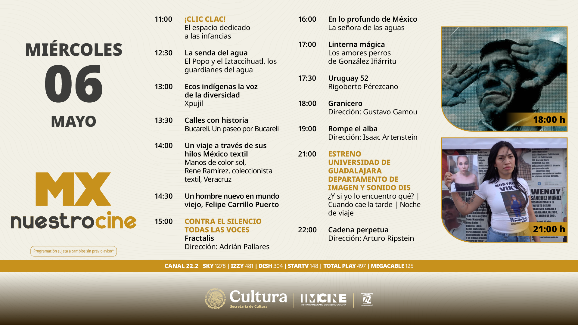 Programación Miércoles