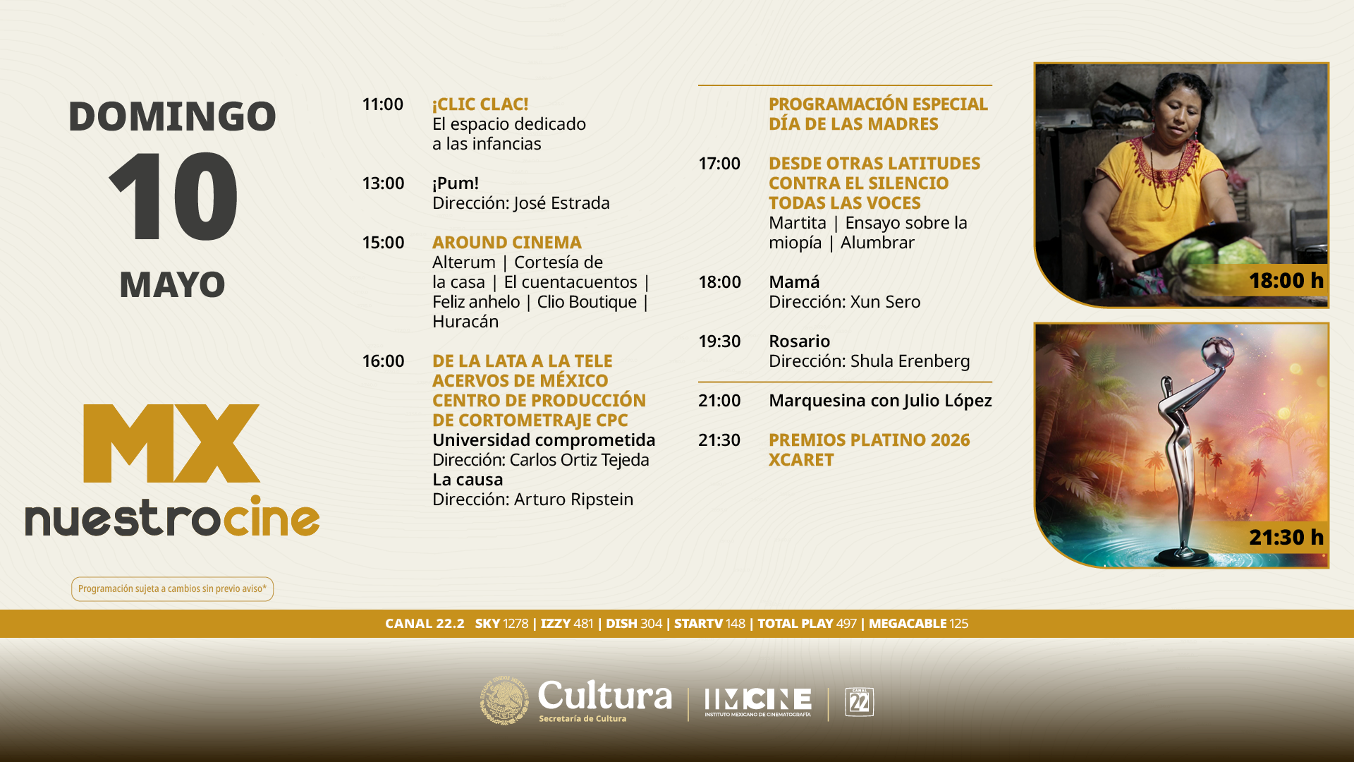Programación Domingo