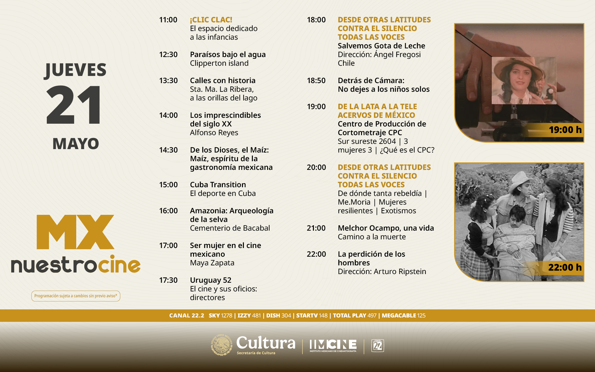 Programación Jueves