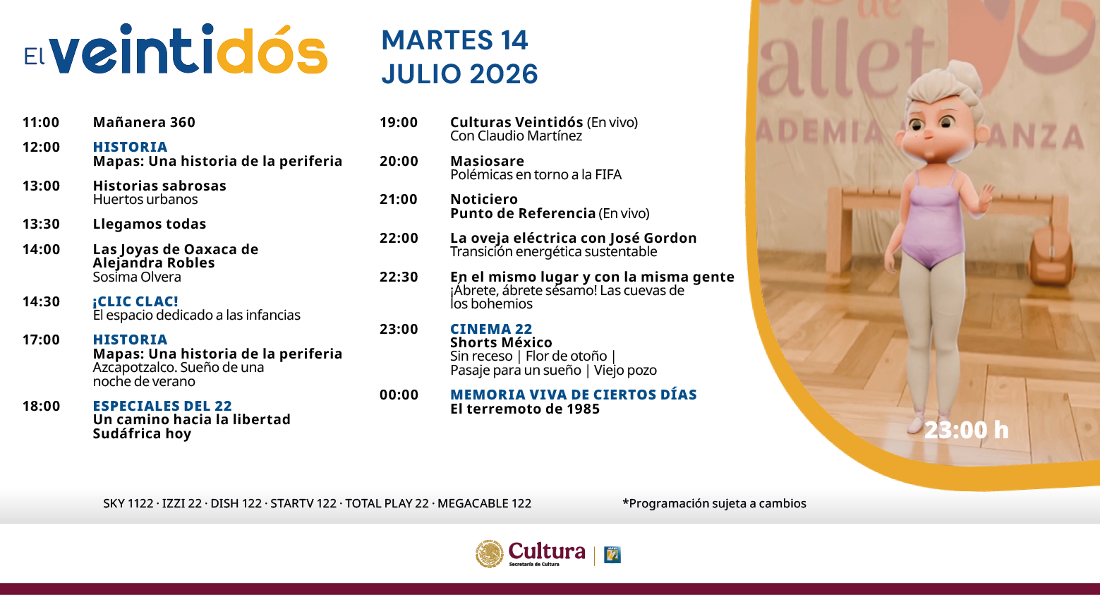 Programación Martes