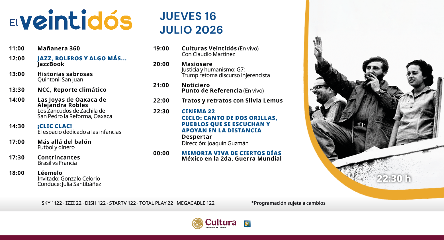 Programación Jueves