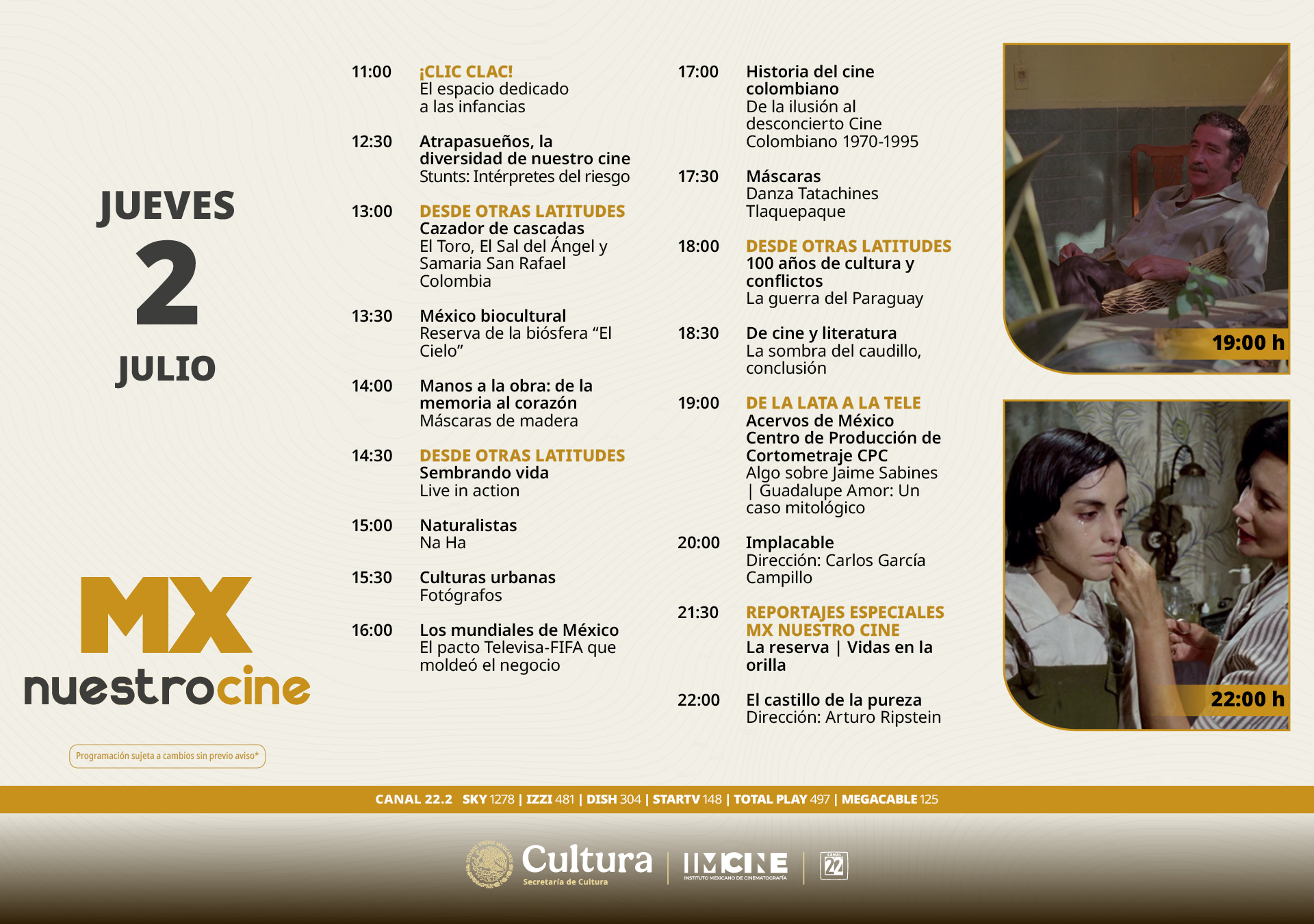 Programación Jueves