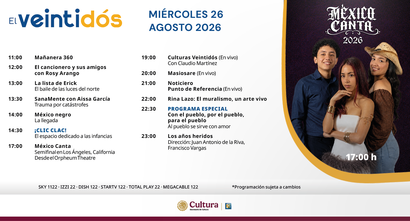 Programación Miércoles