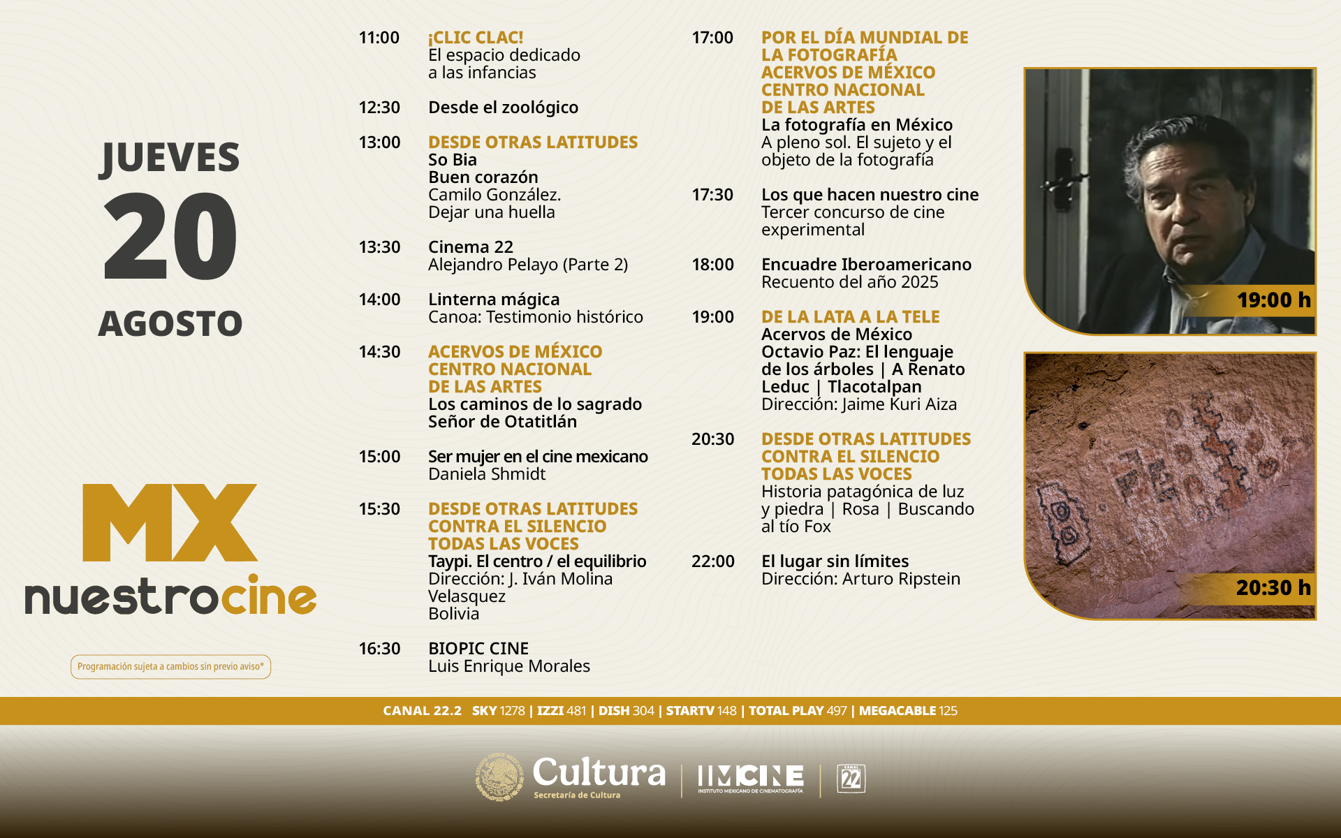 Programación Jueves