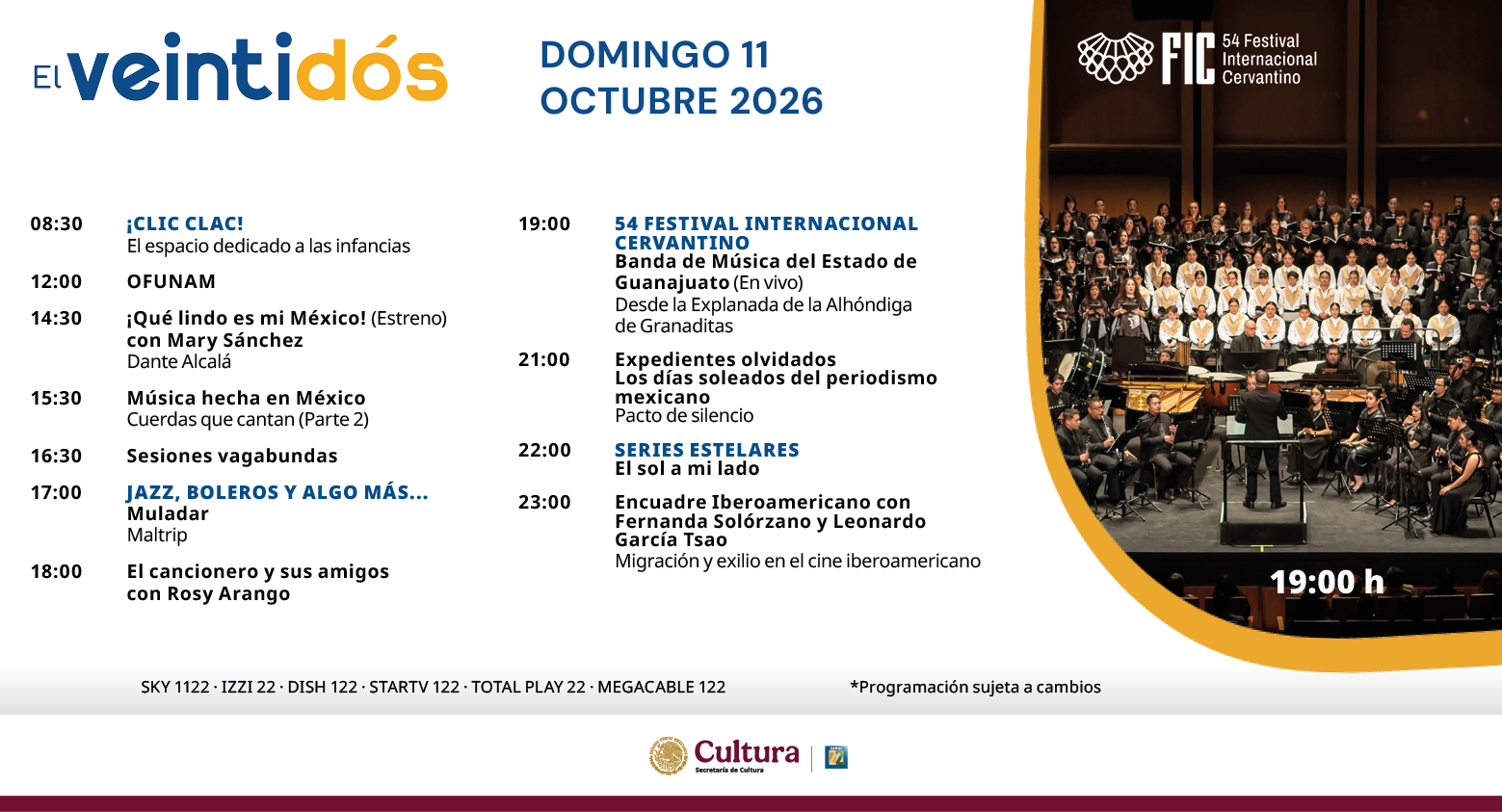 Programación Domingo